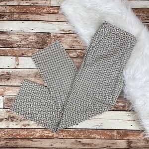 Dana Buchman Women's Geometric Mid Rise Slimming Chino Casual Pants Sz 4 Tan